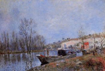 Alfred Sisley : Banks of the Loing towards Moret